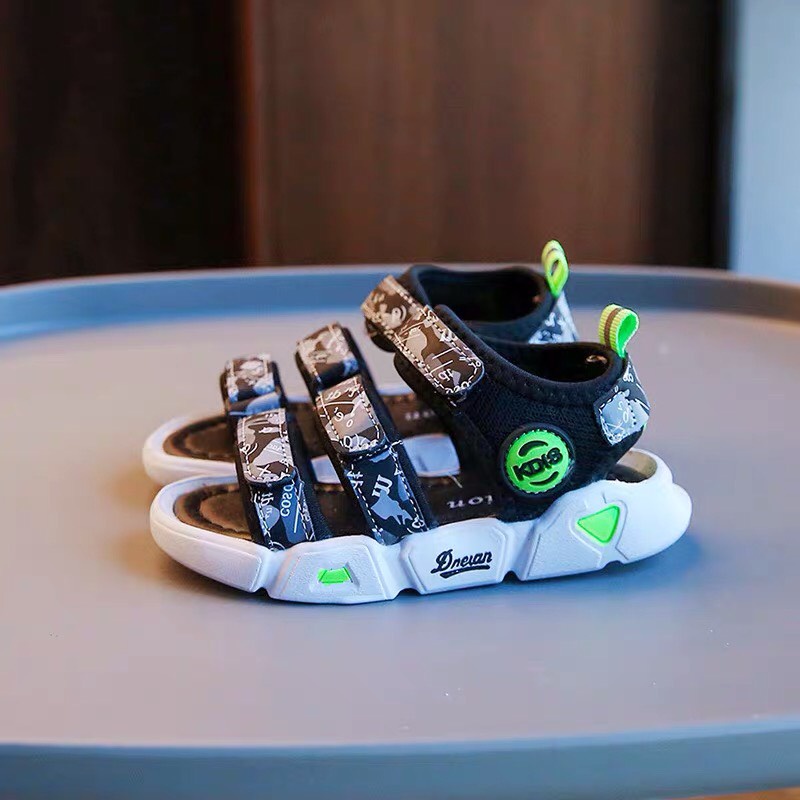 Sandal bé trai - dép quai hậu cho bé trai siêu nhẹ, chống trượt, có 3 quai vải, hợp thời trang mùa hè Babybees 350