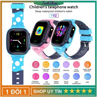 Đồng Hồ Thông Minh Y92, Dành Cho Trẻ Em, Chống Nước IP67, Định Vị Qua Wifi-LBS Rất Chính Xác, Gọi SOS Khẩn Cấp
