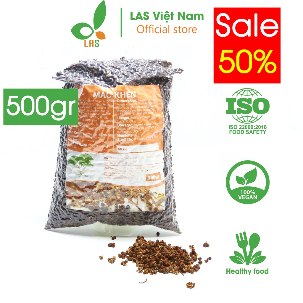 Hạt mắc khén thượng hạng, không cành vụn - Gói 500gr, 20gr | LAS Việt Nam