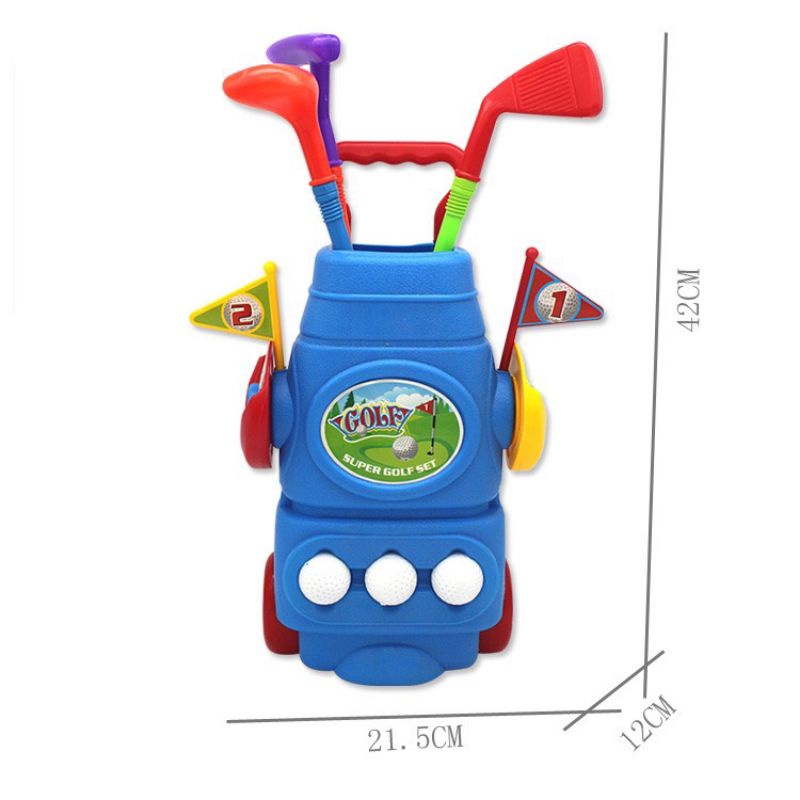 Bộ Đồ Chơi Đánh Golf Grow MÀU CAM Có Thảm Chuyên Nghiệp Dành Cho Bé