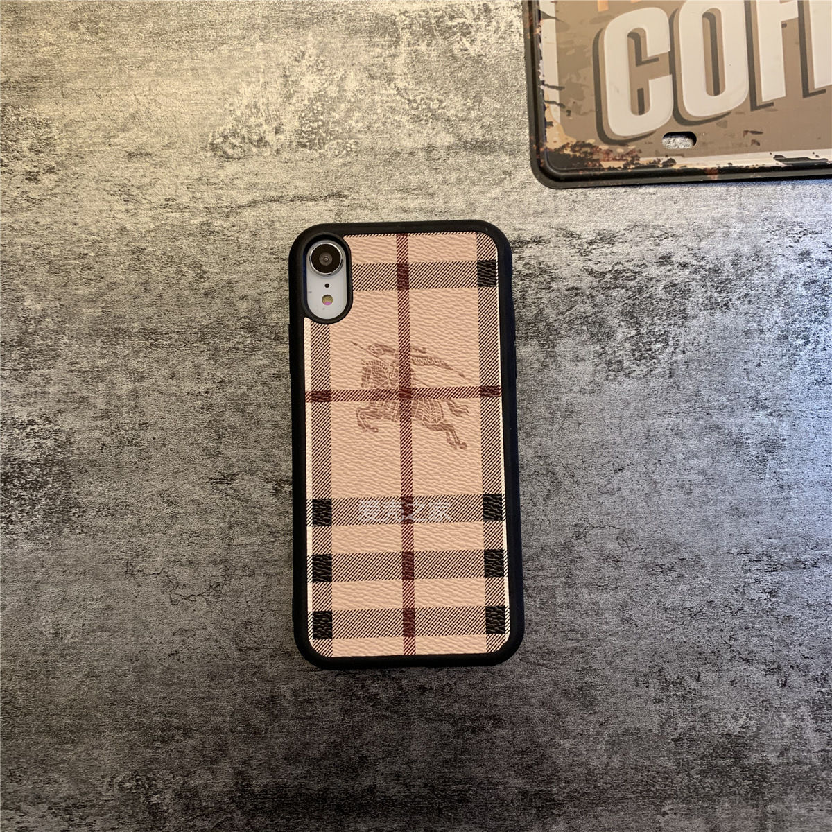 LV GUCCI BURBERRY BURBERRY Ốp Lưng Họa Tiết Đan Ô Vuông Có Dây Đeo Cho Iphone 12 Pro Max 11 Pro Max Xr Xs Max 6 6s 7 8 Plus Se 2020