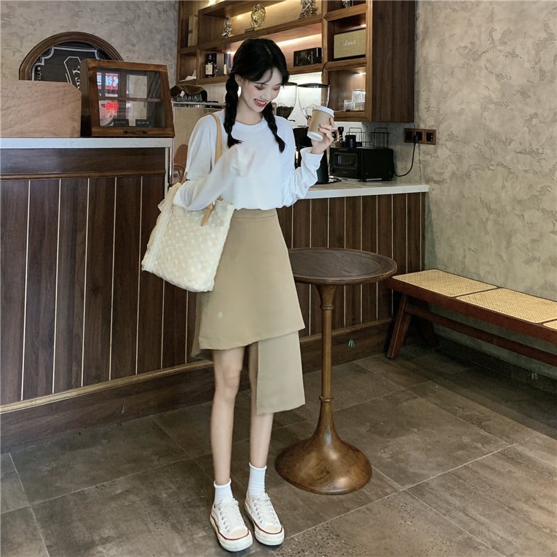 [WK078] Chân váy umi lêch tầng sẵn 2 màu - Chân váy chữ A chất thun umi siêu xinh sẵn kho 2 màu | BigBuy360 - bigbuy360.vn