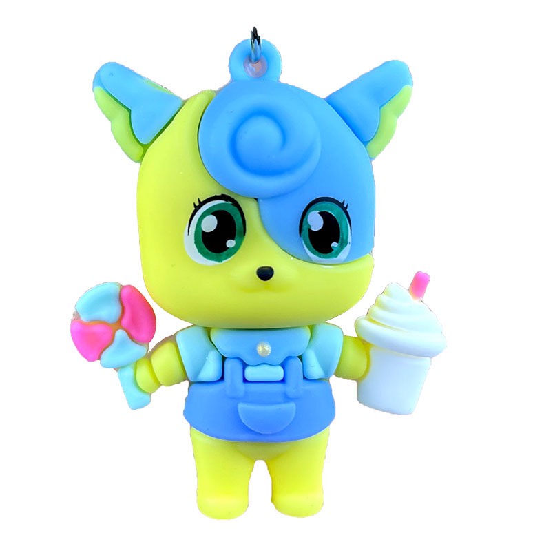 Móc khoá anime hoạt hình cầm kẹo , kem xin xắn