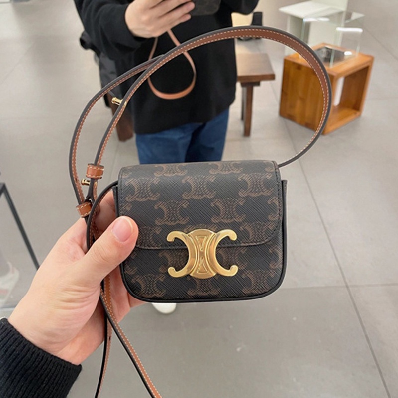 Túi đeo chéo IELGY cỡ nhỏ đựng son môi 4 màu phong cách retro cho nữ