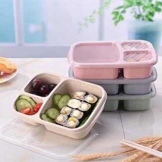 hộp cơm bento nhựa lúa mạch 3 ngăn