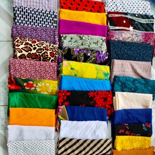 Vải khúc đủ màu may đồ handmade, scrunchie