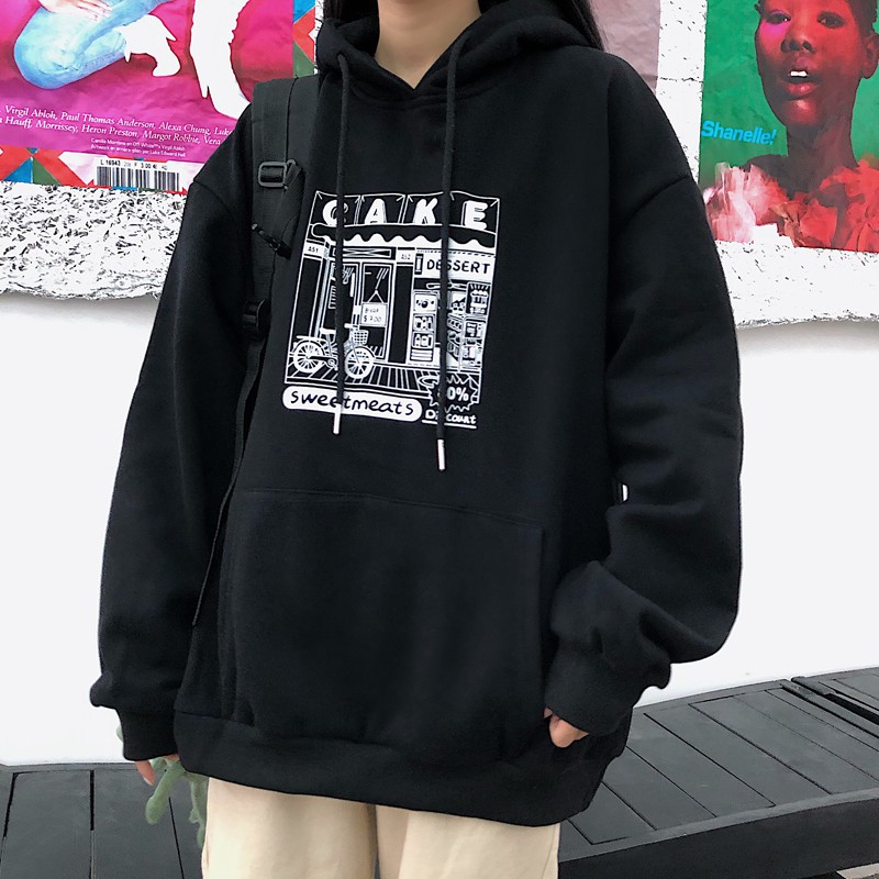 [Áo hoodie nữ unisex] Áo hoodie nữ form rộng unisex trơn màu đen xám nâu chất nỉ đẹp 2021