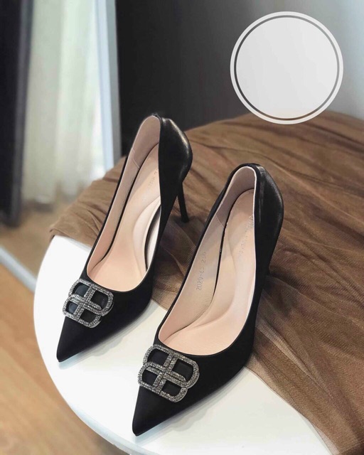 Giày cao gót chữ BB đá gót nhọn 9cm