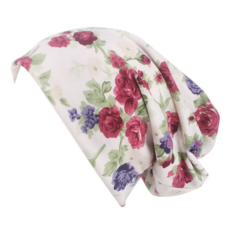 Khăn Trùm Đầu Co Giãn In Họa Tiết Phong Cách Ấn Độ Cho Phụ Nữ Hồi Giáo