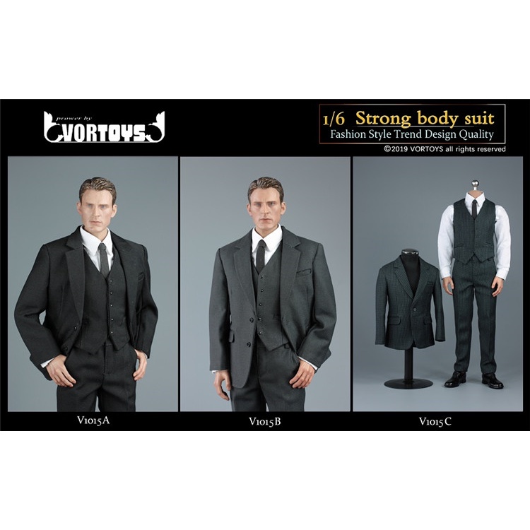 Mô hình trang phục Nam 1/6 Vest Suit V1015 - Hãng VORTOYS