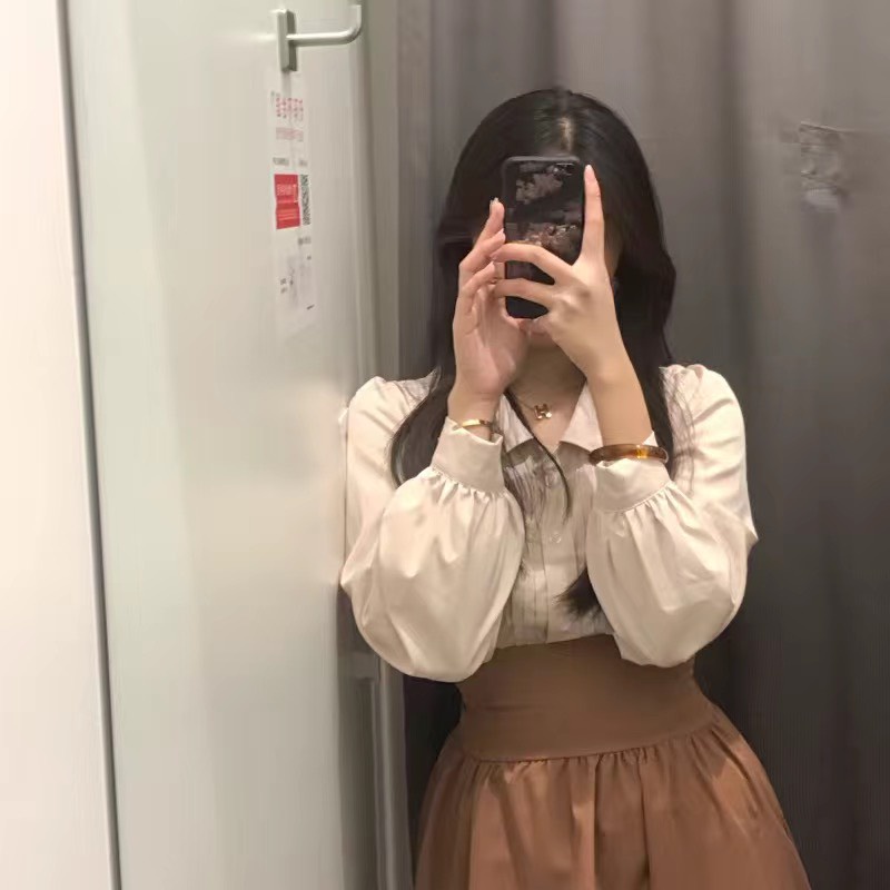 Chân váy cạp cao eo chun sau chiết eo sang trọng phong cách Pháp cổ điển hàng Quảng Châu - CRABE FASHION