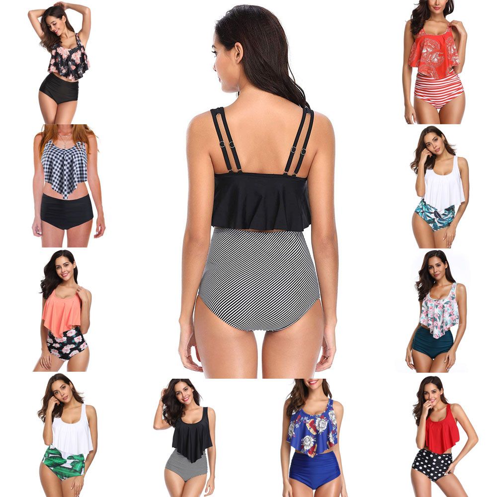 ❀Áo Thun Thiết Kế Đơn Giản Năng Động Thời Trang❀ Bộ Đồ Bơi Bikini Hai Mảnh Lưng Cao Có Đệm Ngực 2021 Cho Nữ | BigBuy360 - bigbuy360.vn