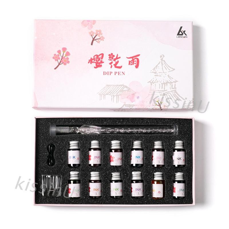 Set Bút Thủy Tinh Kèm Phụ Kiện Xinh Xắn