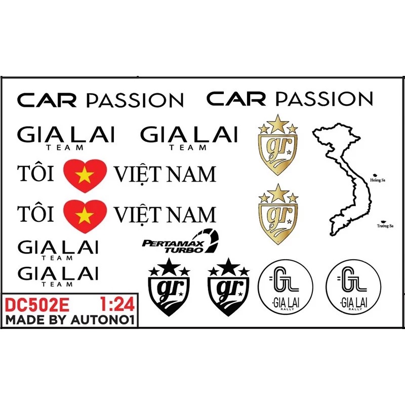 Decal Nước Car Passion - Gia Lai Team Autono1 DC511