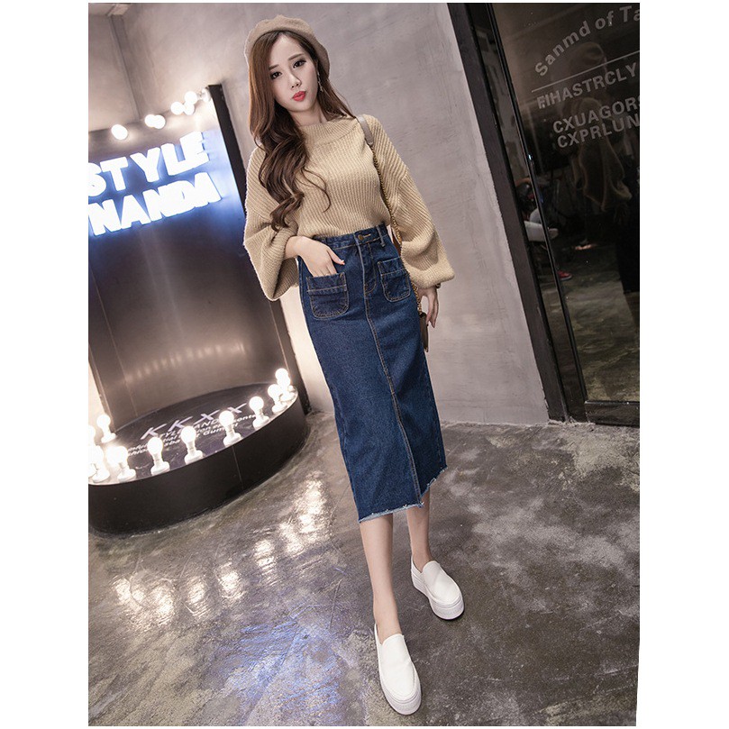 💥XẢ KHO💥Chân Váy Jean Dài Xẻ Giữa Cực Chất💥 | BigBuy360 - bigbuy360.vn