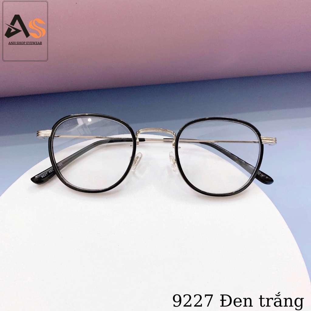 Gọng kính bầu kim loại thời trang nhỏ xinh chất liệu kim loại bền đẹp 9227