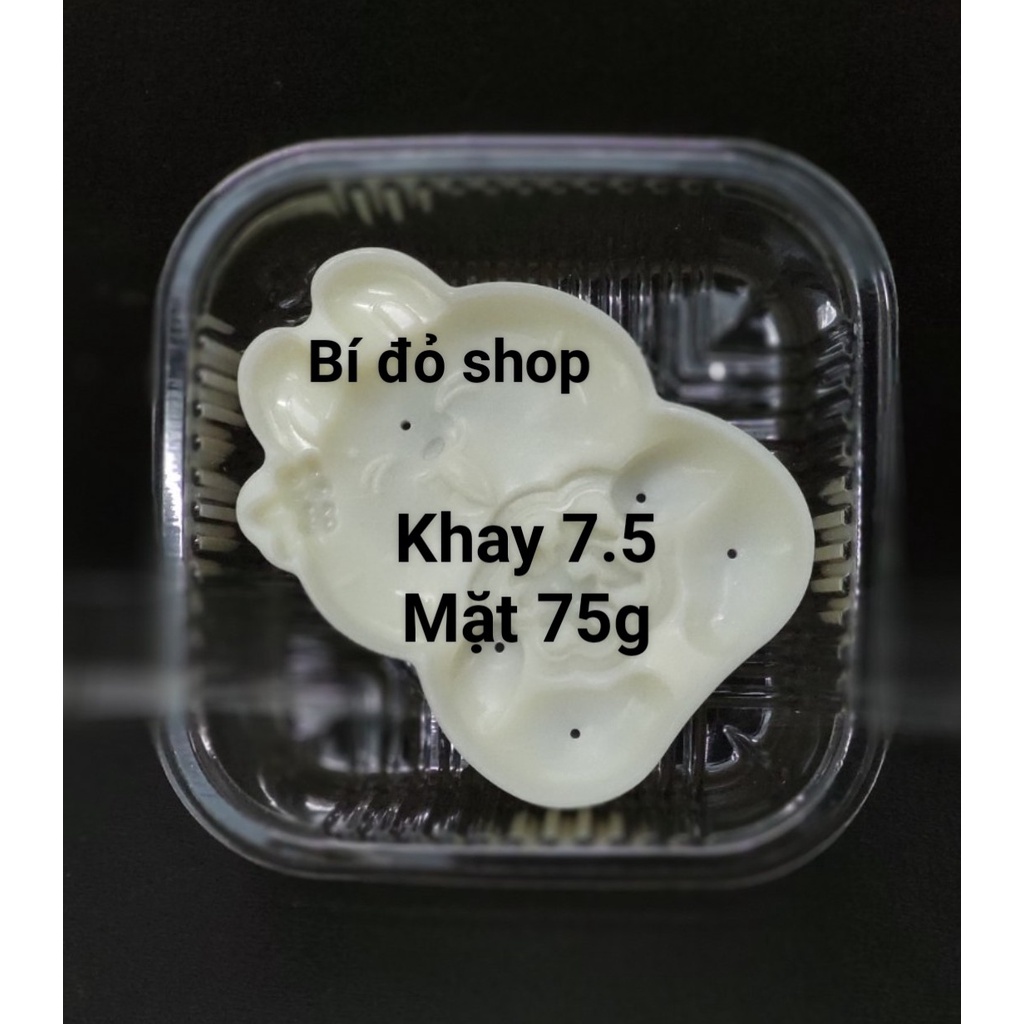 Khuôn trung thu 2022 lò xo THỎ Ú 75g 1 mặt 1 nhấn