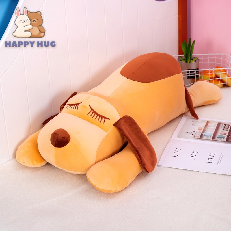 Gấu Bông chó bông nằm size 30cm nhồi gòn cao cấp - Happy Hug