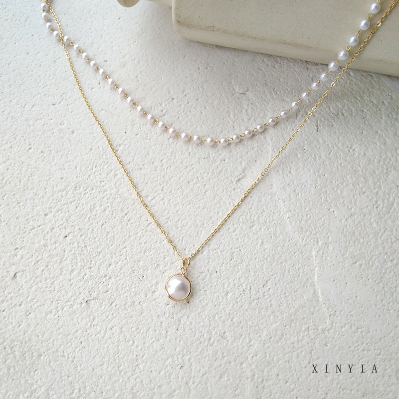 Vòng cổ ngọc trai thiết kế đơn giản khí chất cho nữ