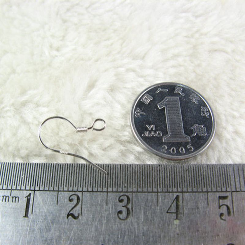 Khuyên tai bạc 925 dạng móc đính ngọc trai DIY