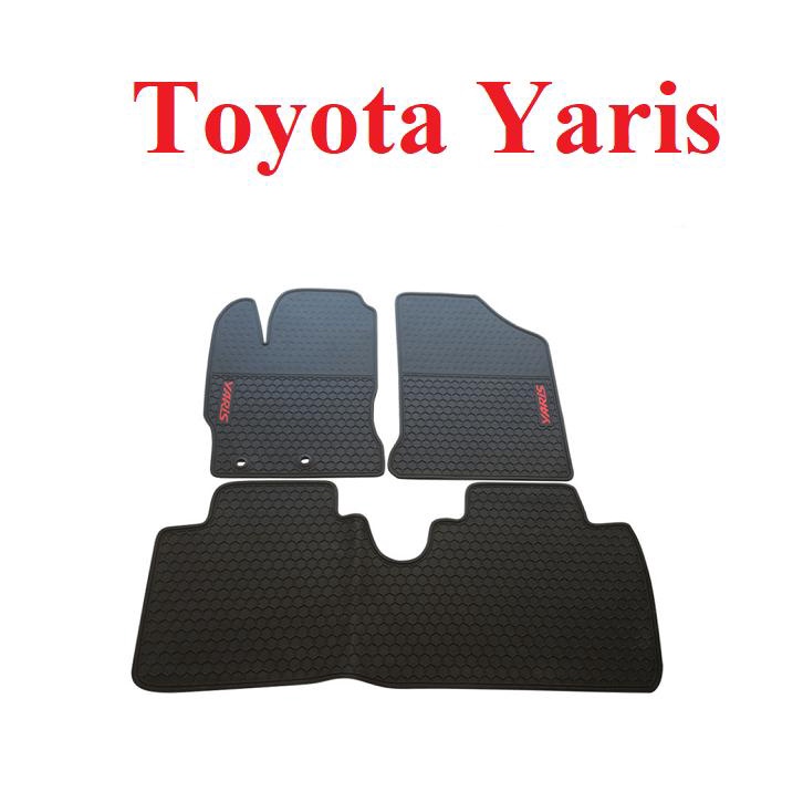 Thảm Lót Sàn Cao Su Xe Toyota Yaris Cross 2023  Màu đen -Sàn Cao Su Đúc dễ vệ sinh chuẩn form xe
