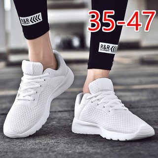 Giày Thể Thao Màu Trắng/Đen Có Size Lớn 45 46 47 48 Chất Lượng Cao Dành Cho Nam Giới