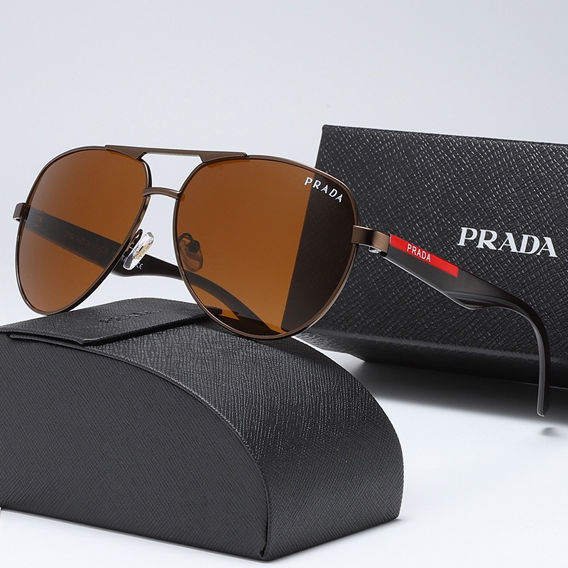 ! Prada! Kính mát phân cực chống tia UV 400 cho nam