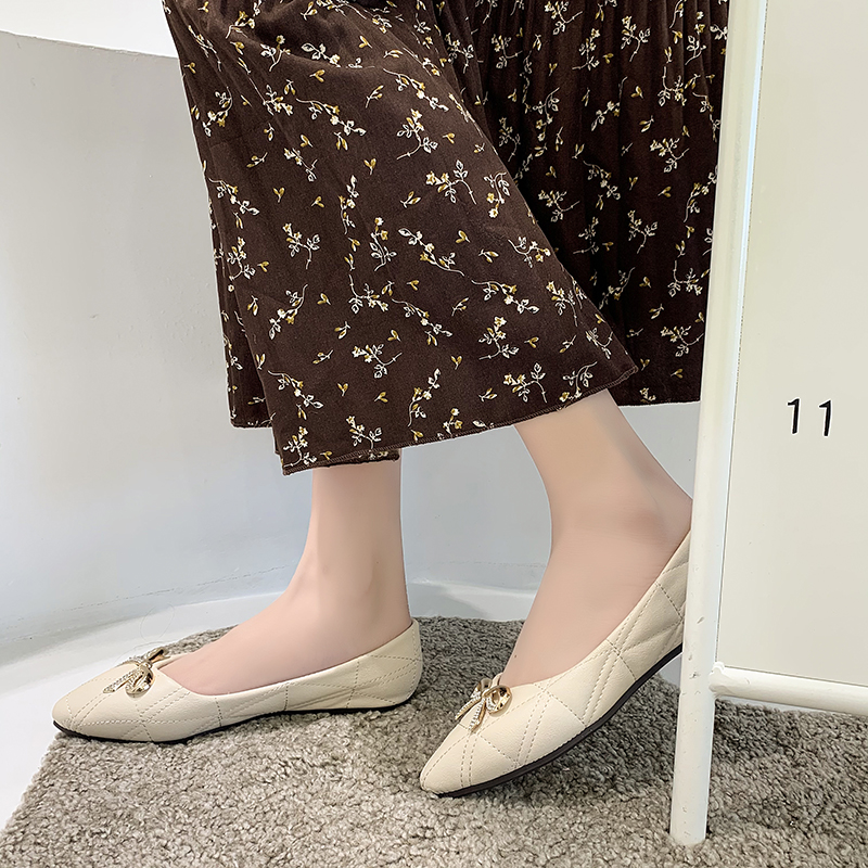 Giày Lười YOZOH Đế Bằng Màu Be Kích Cỡ 35-40 Dành Cho Nữ