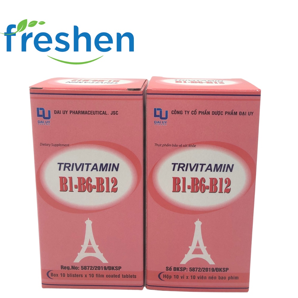 Trivitamin 3B B1- B6 - B12 hộp 100 viên nén - Bổ sung vitamin B1- B6 - B12