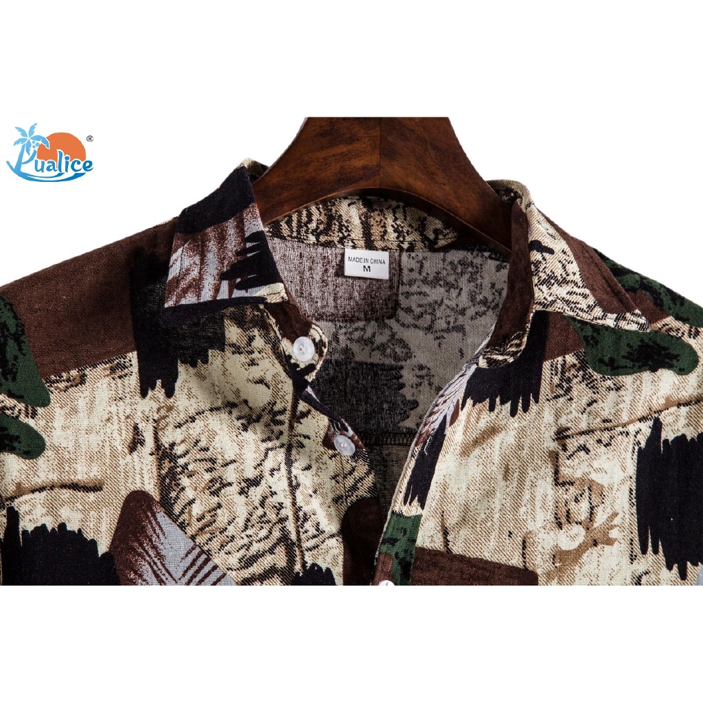 Men's spring and autumn digital printing long-sleeved shirt men's lapel shirt62 | BigBuy360 - bigbuy360.vn