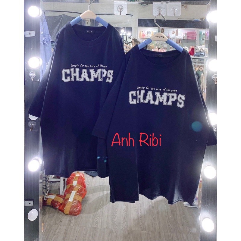 [Rẻ Vô Địch] Áo Thun Tay Lỡ💝FREESHIP💝 Áo Thun CHAMPS Unisex tay lỡ TL701