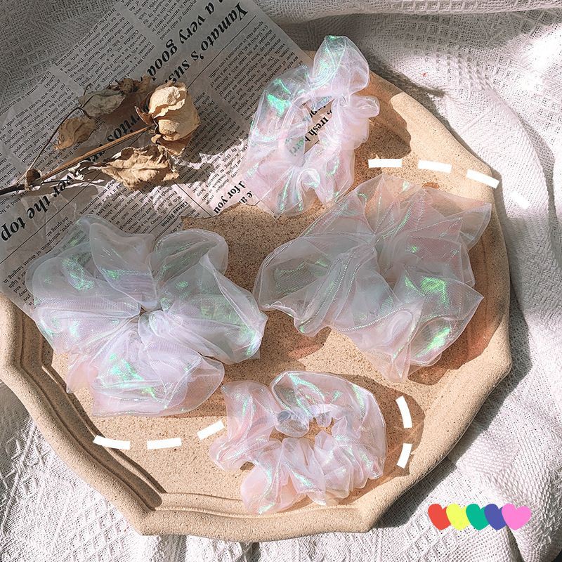 SCRUNCHIES ULZZANG - SCRUNCHIES HOLOGRAM