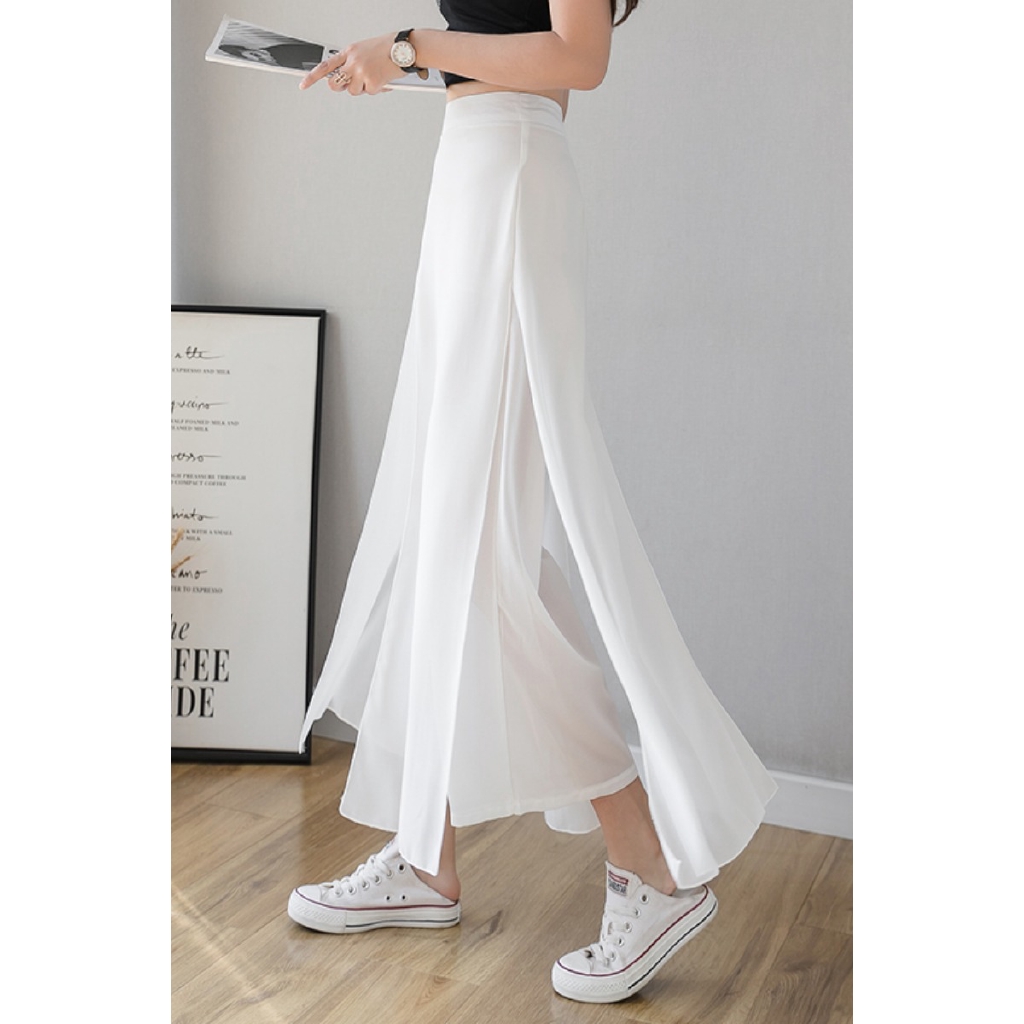 Quần Voan Ống Rộng Lưng Cao Thanh Lịch Dành Cho Nữ | BigBuy360 - bigbuy360.vn