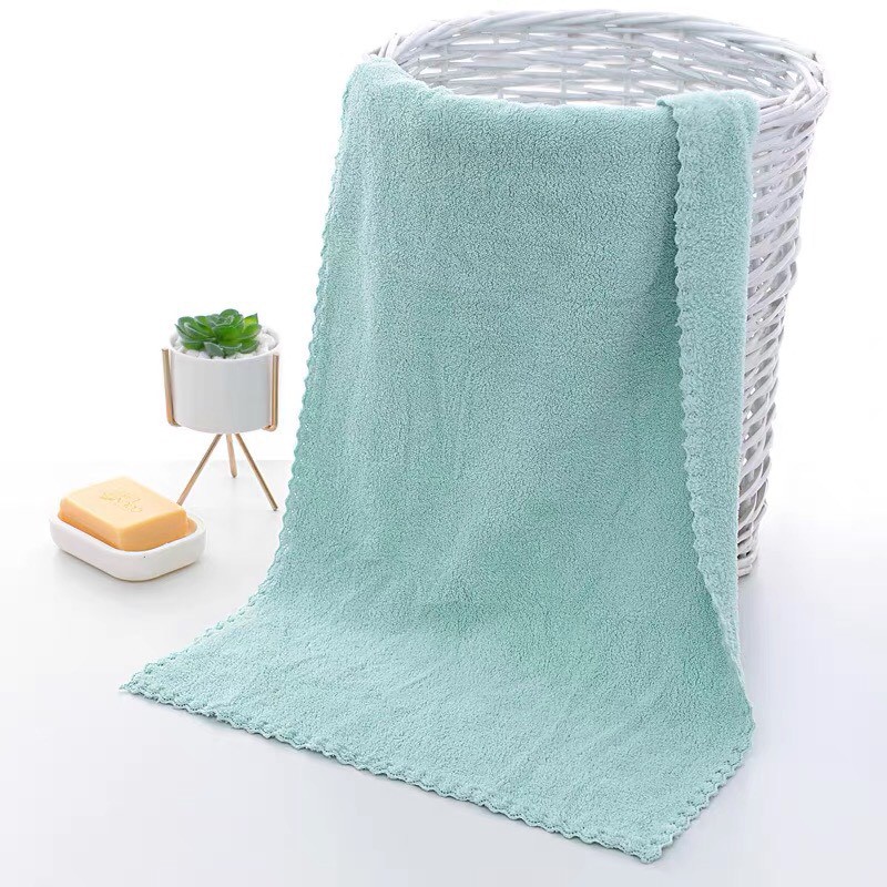 Combo 5 Khăn mặt Lông Cừu siêu thấm hút, mềm mịn loại dày loại đẹp 30x50cm