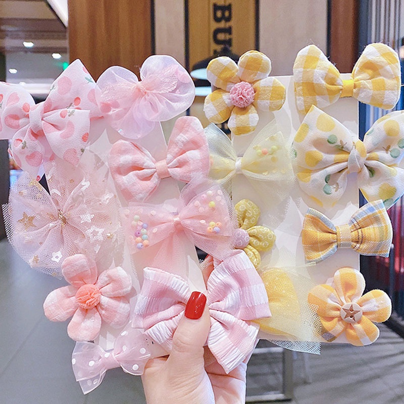 Set 8 Kẹp Tóc Nơ Dễ Thương Cho Bé Gái