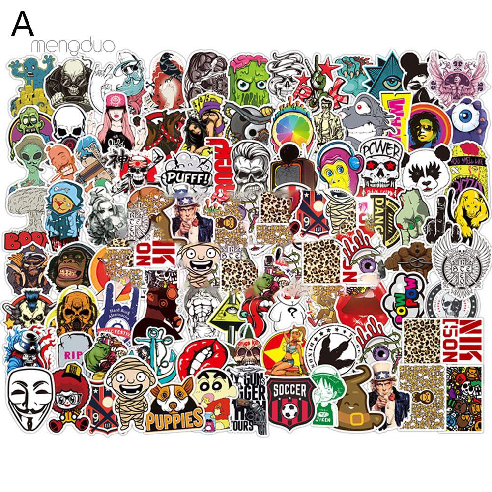 Set 100 miếng sticker hoạt hình dán trang trí xe hơi / laptop | BigBuy360 - bigbuy360.vn
