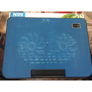 Đế tản nhiệt Laptop Cooling Pad N99 - Đế nghiêng 45 độ - 2 Quạt cực mát - BH 3 tháng