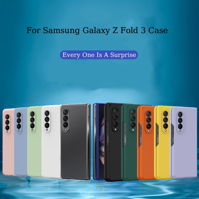 Ốp Điện Thoại Cứng Siêu Mỏng Dạng Gập 3 Cho Samsung Galaxy Z Fold 3 W20 W21 5G