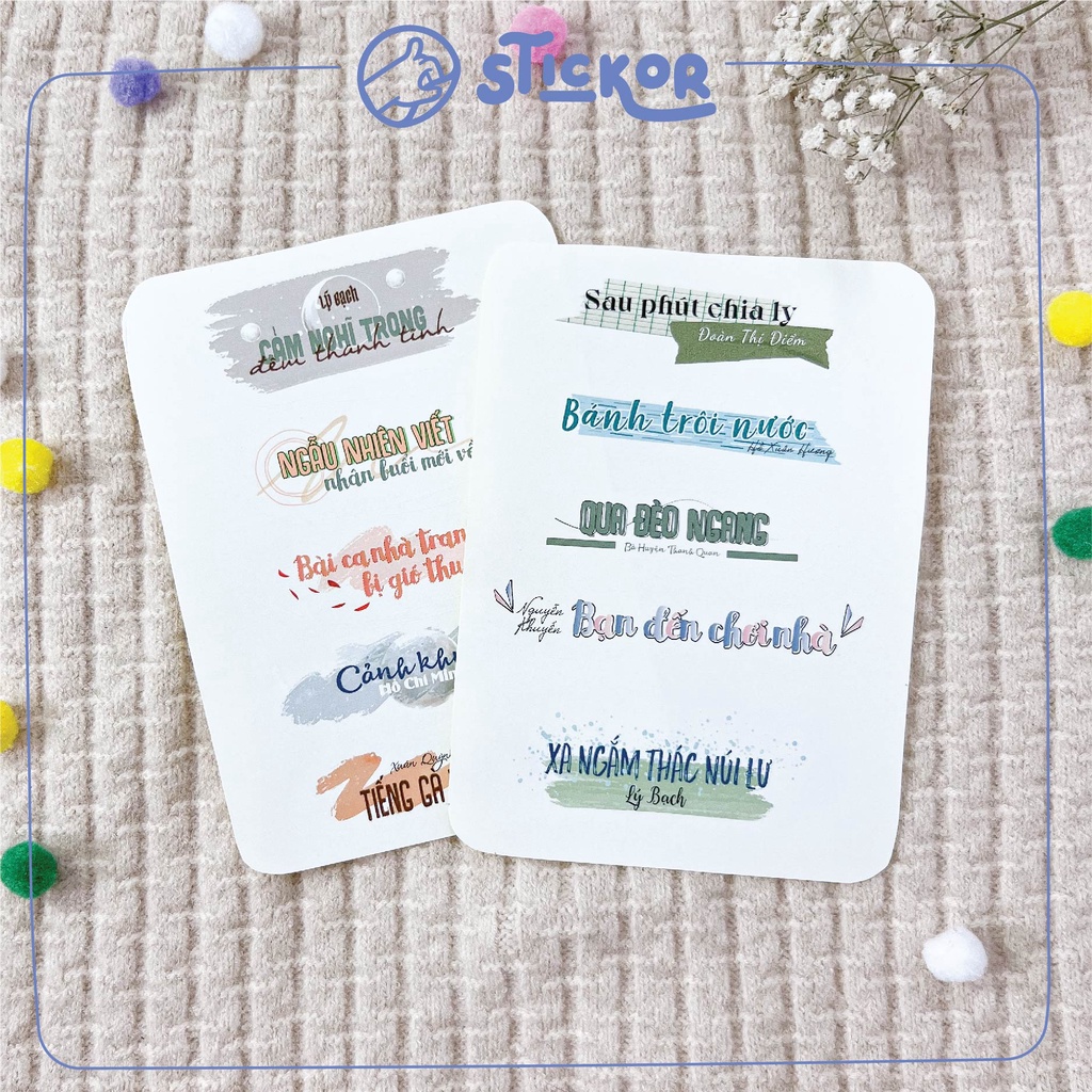 Sticker tựa bài ngữ văn lớp 7