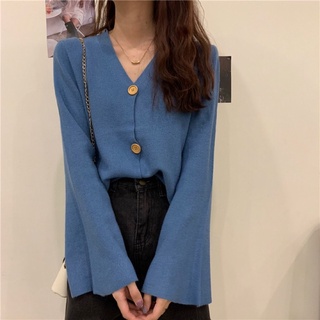 Áo len cardigan cổ tim cài cúc (hàng nhà máy Quảng Châu)