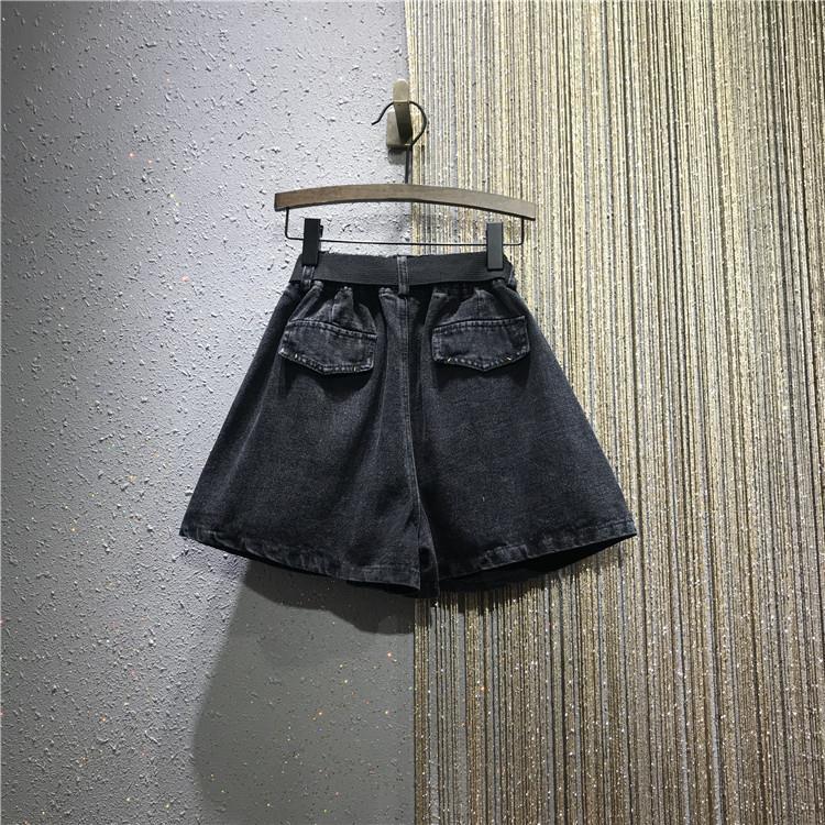 Quần Short Jeans Lưng Cao Ống Rộng Thời Trang Cho Nữ