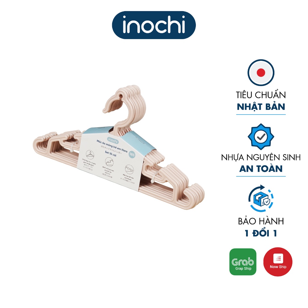 Móc Áo Trẻ Em Hara Các Loại INOCHI, Chất Liệu Nhựa Cao Cấp, Cải Tiến Về Kiểu Dáng