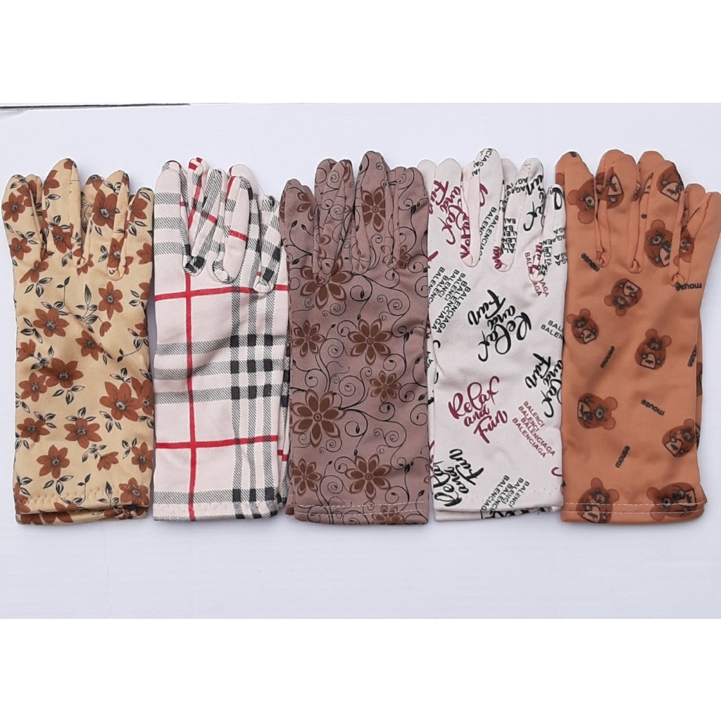 [1đôi] Găng tay Bao tay vãi Thun 100% Cotton họa tiết đi nắng nhẹn nhàng mềm mại