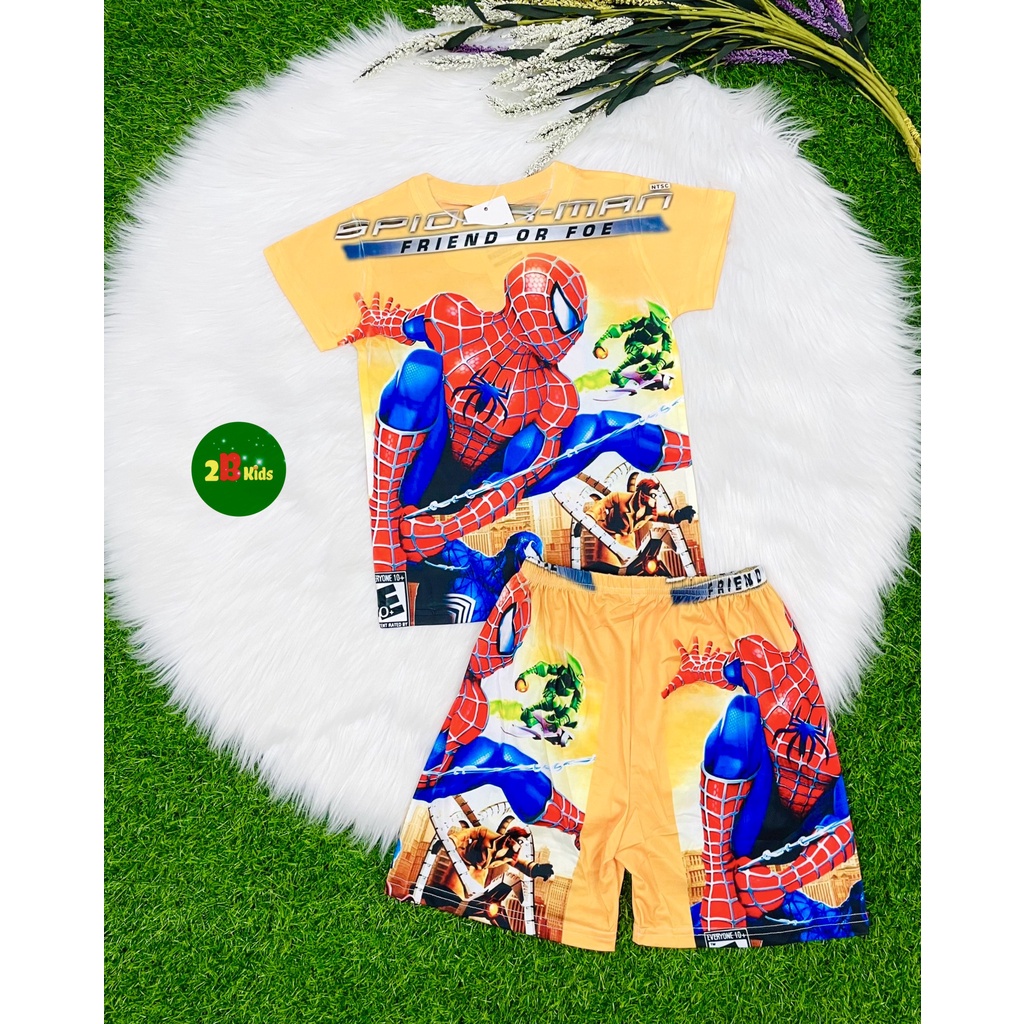Bộ thun 3D Thái( Hàng xịn) mát lạnh hình siêu xe ,siêu nhân,có nhiều mẫu cho các fan nhà mình nhe khách ,size từ 10-21kg