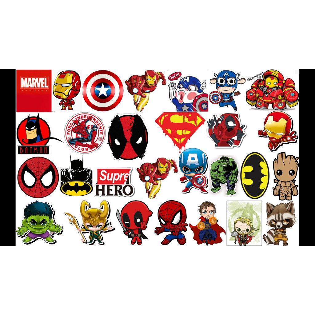 Stickers Marvel dán Vali, xe, barber shop, Mũ bảo hiểm , macbook, đàn, tường... Nhập mã GIẢM GIÁ 15k khi mua từ 3 set