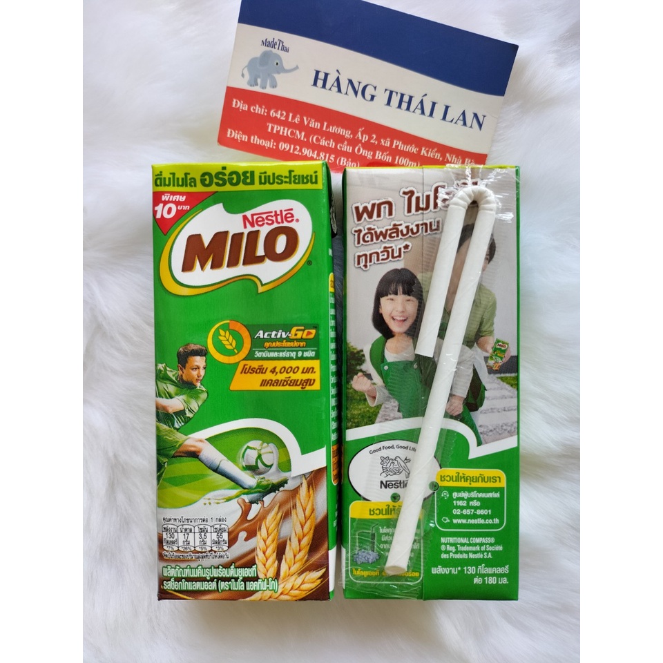 Lốc 8 hộp sữa Milo Thái Lan 180ml