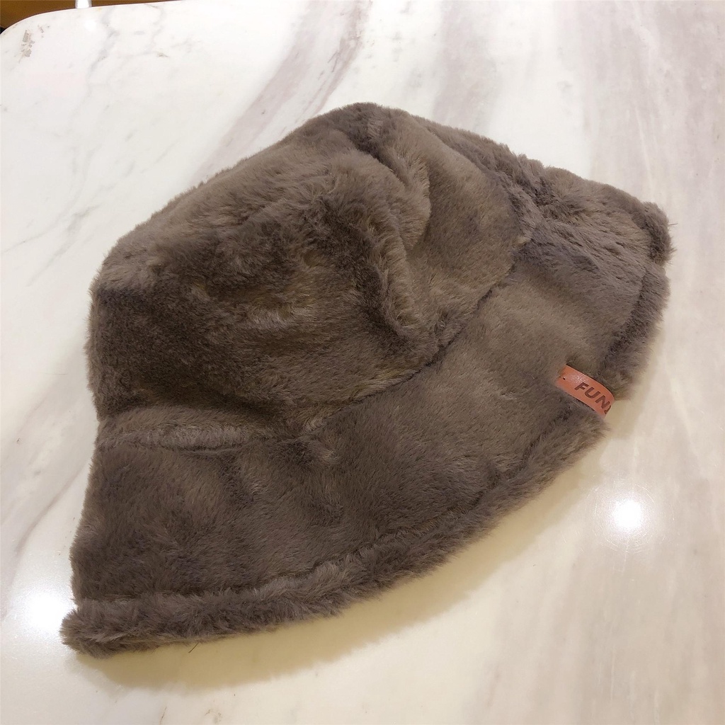 PVN50713 Mũ bucket lông giả nhiều màu sắc thời trang mùa đông mới cho nữ Giá Rẻ