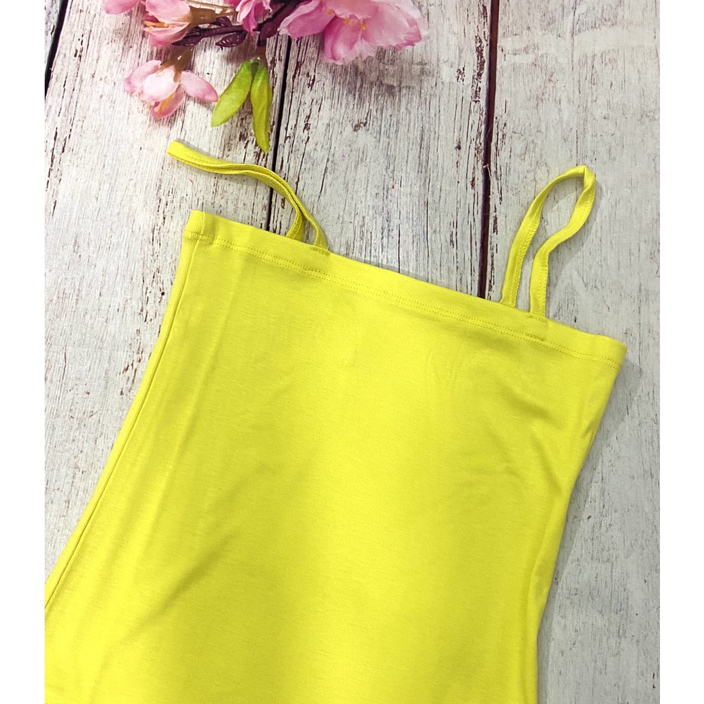 Áo 2 dây sợi bún màu đen trắng cherilon - AN03