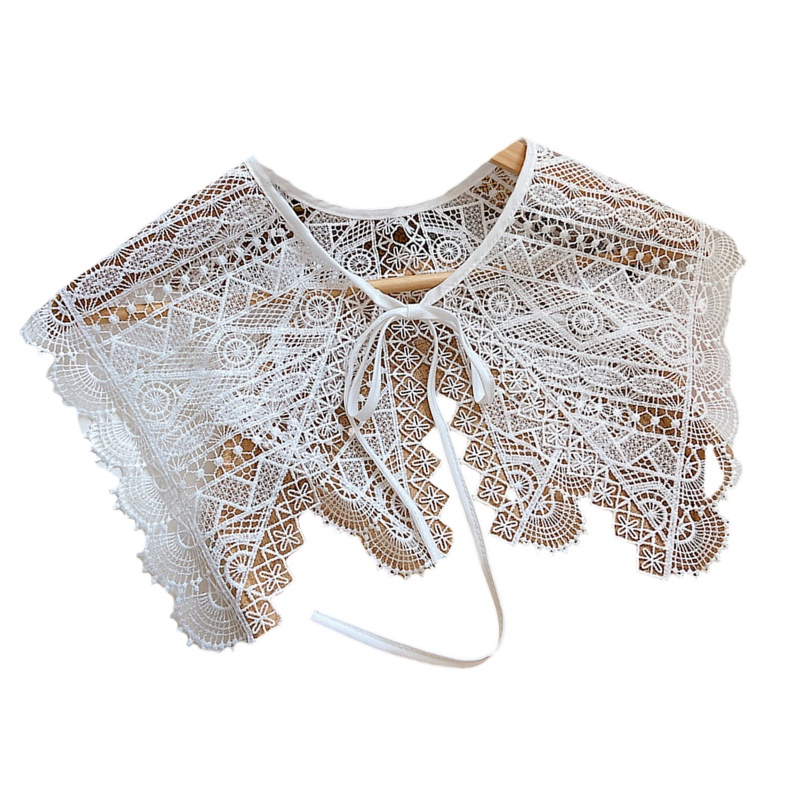 Cổ Áo Ren Rỗng Thêu Họa Tiết Có Thể Tháo Rời Cho Nữ