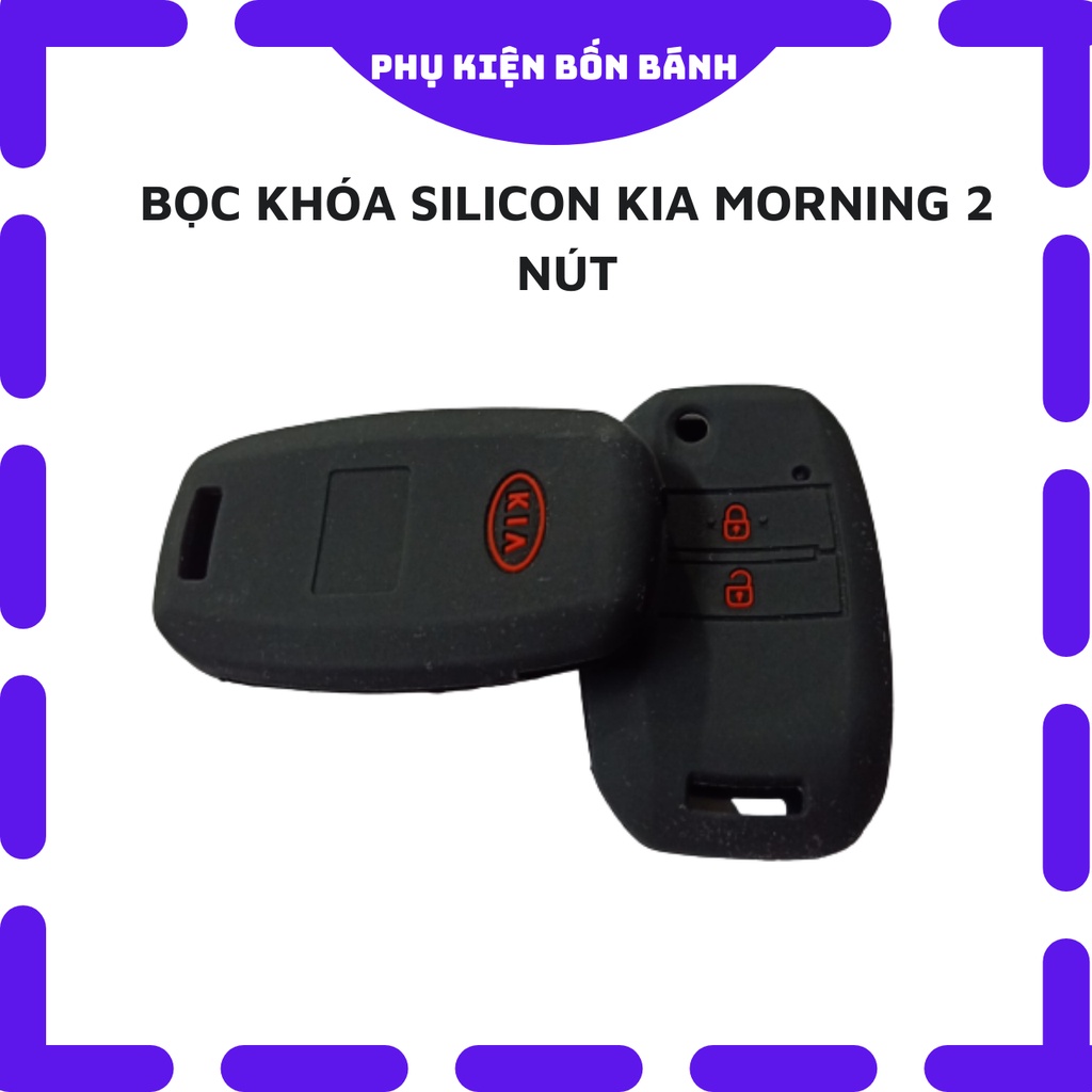 Ốp chìa khóa bọc chìa khóa xe kia morning 2012_2020 silicon chống nước